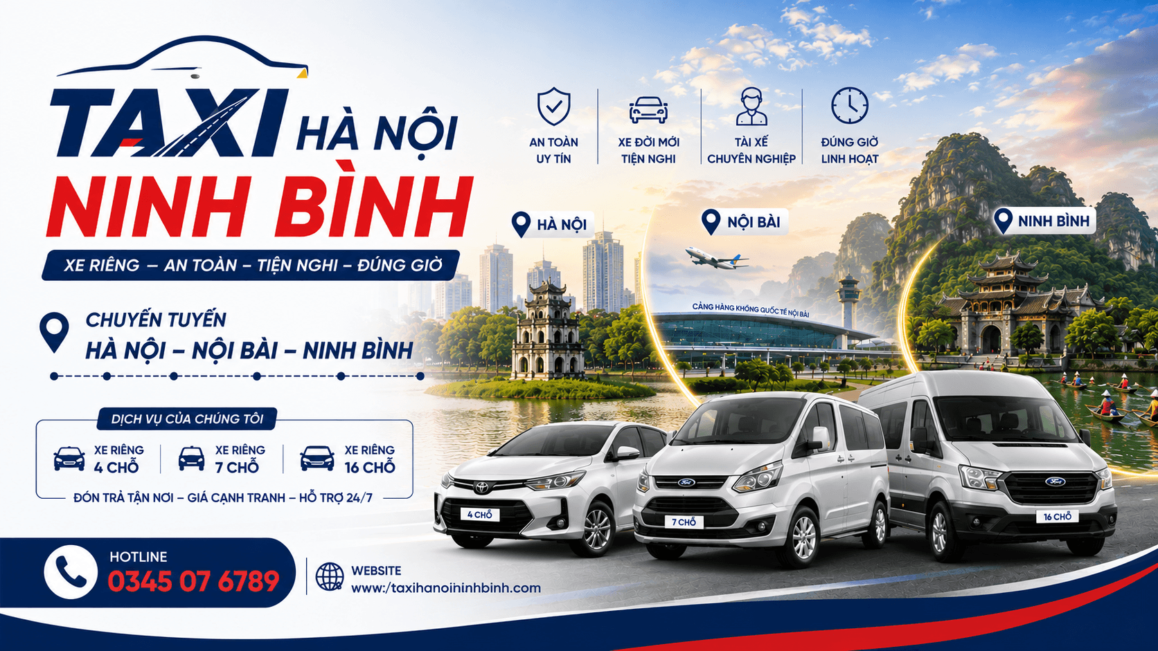 Hình xe dịch vụ: Taxi Hà Nội Ninh Bình